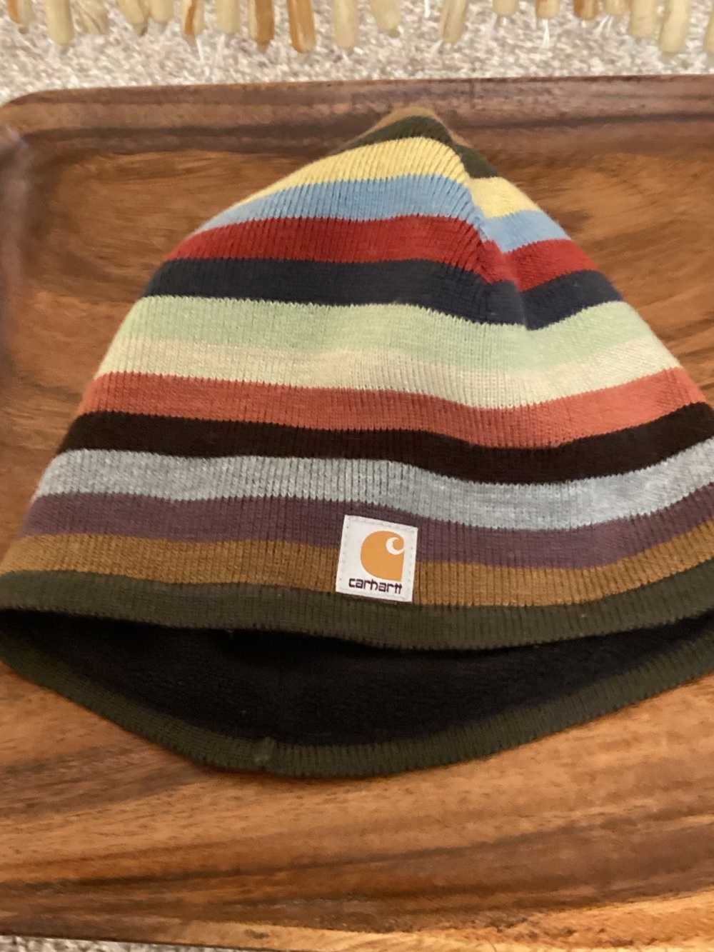 Carhartt Striped Multicolor Rib Knit Beanie - Picture 5 of 6